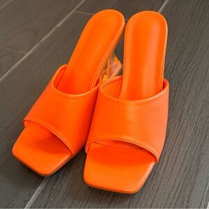 Vibrant Orange Women's Slide Sandals
